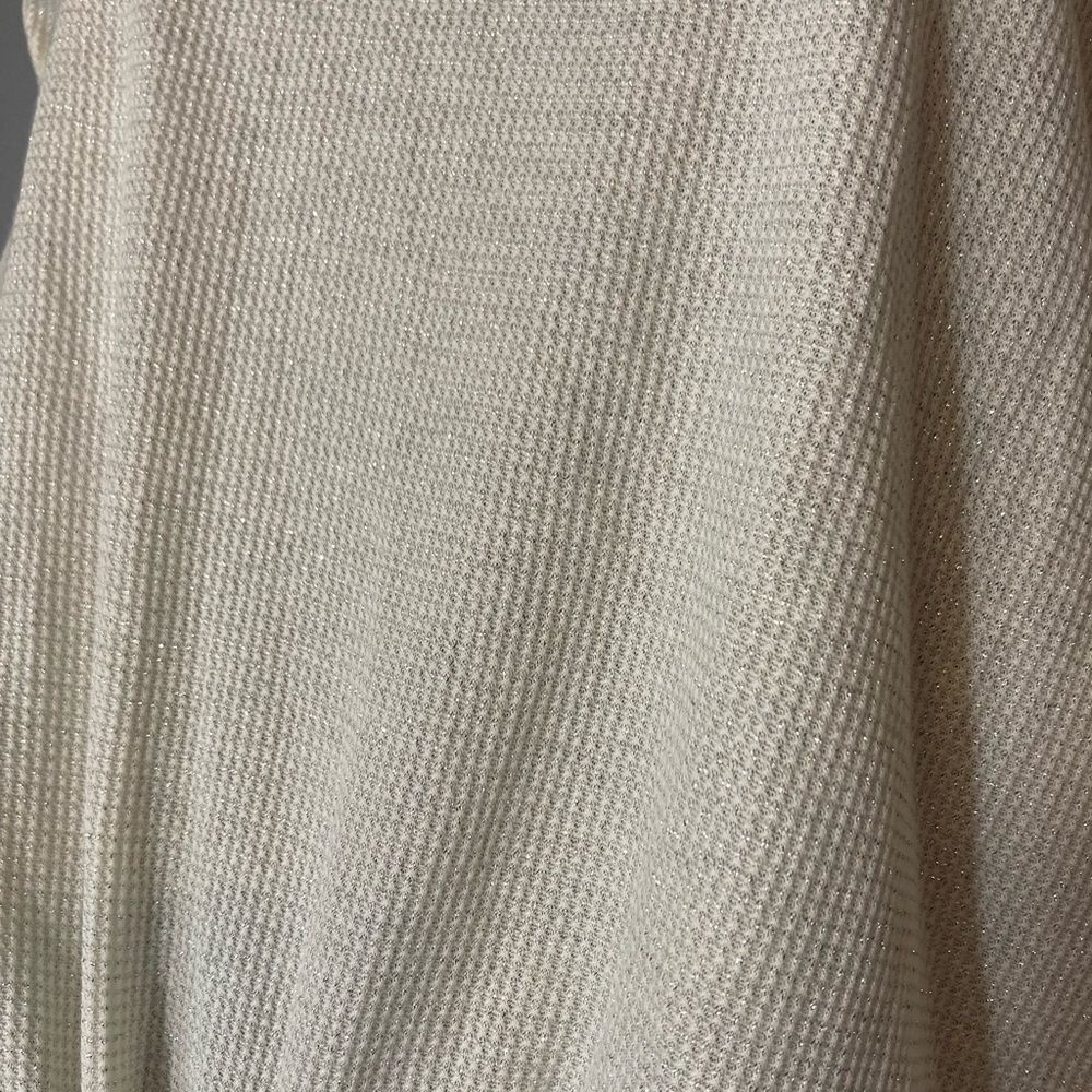 Ruby Rd Off White Open Sleeve Front Knot Top - Picture 4 of 6